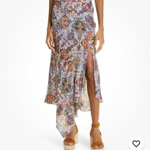 Floral Asymmetrical Skirt